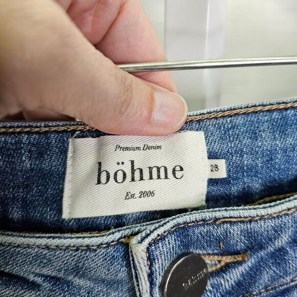 Bohme Distressed Straight Leg Jeans Size 28 - Picture 5 of 7